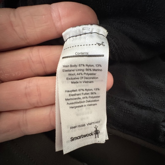 Smartwool Merino Moto Leggings Army Green - Picture 4 of 6